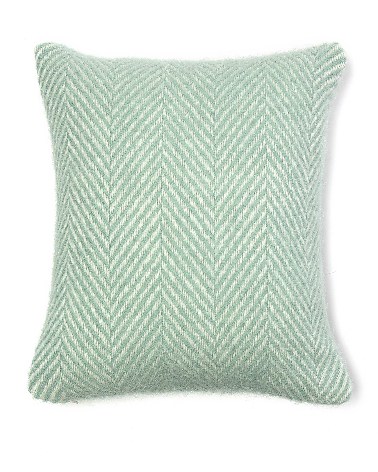 Cushion Fishbone Sea Green