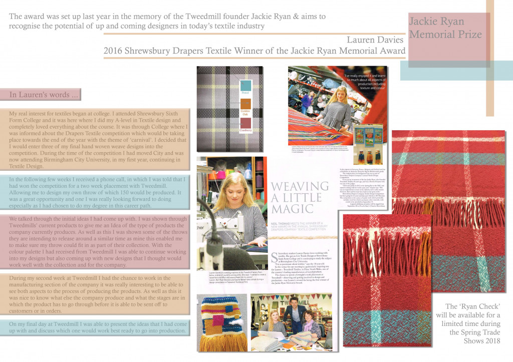 Jackie Ryan Memorial Prize Winner 2016 | Lauren Davies