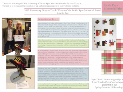 Jack Ryan Memorial Prize Winner 2017 | Amelia Roe